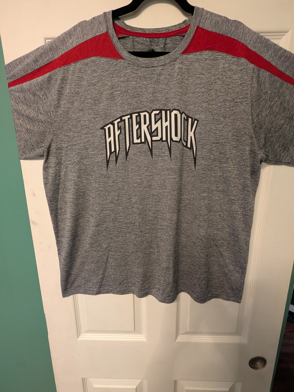 Boys' Gray & Red Athletic Tee
